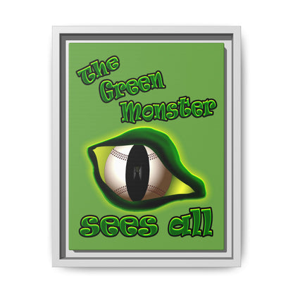 green monster - framed canvas art (green)