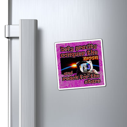 defy conquer reach - Magnets - (pink swirl)