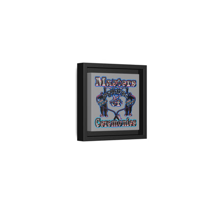 em cee squared - framed canvas art (grey)