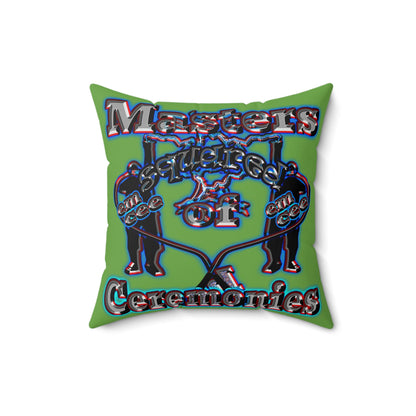em cee squared - Spun Polyester Square Pillow - (green)