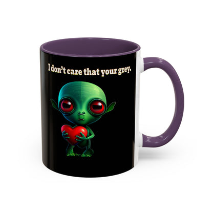 I don't care that your grey - Accent Mug (black)