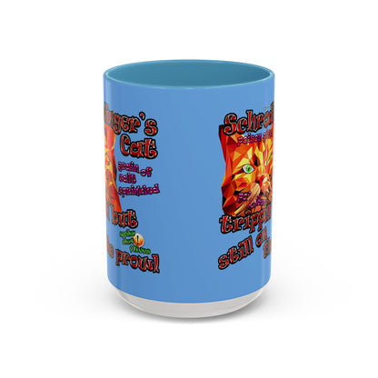 schrodinger's cat - Accent Mug (light blue)