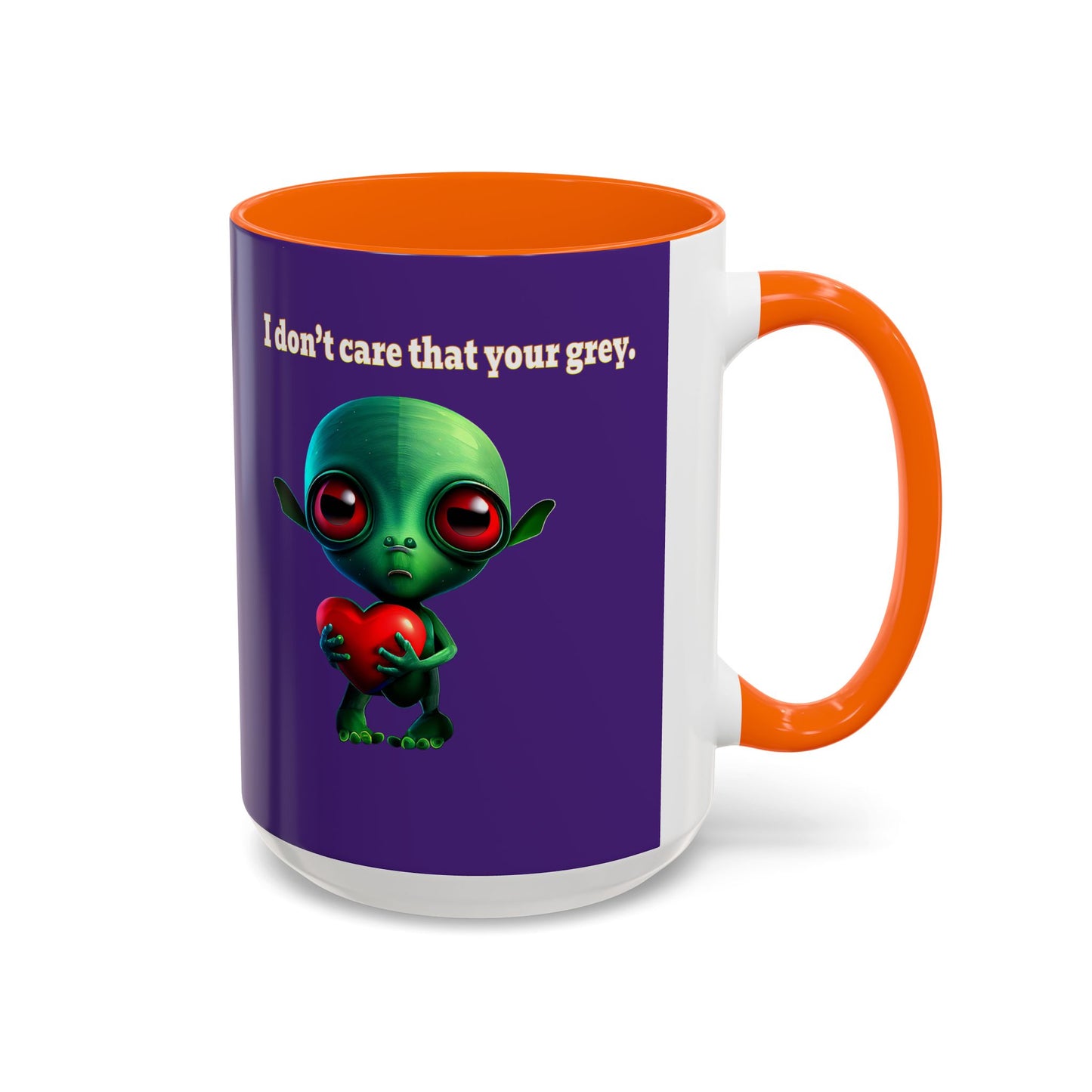 I don't care that your grey - Accent Mug (purple)