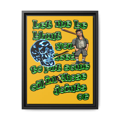 og - framed canvas art (yellow)
