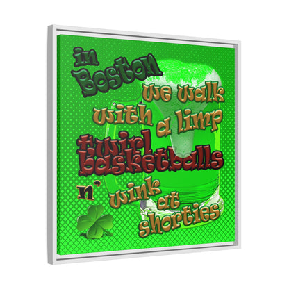 celtics logo - framed canvas art (logo green)
