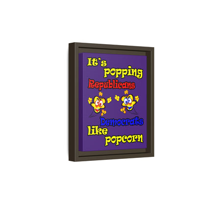 popping like popcorn - framed canvas art (purple)