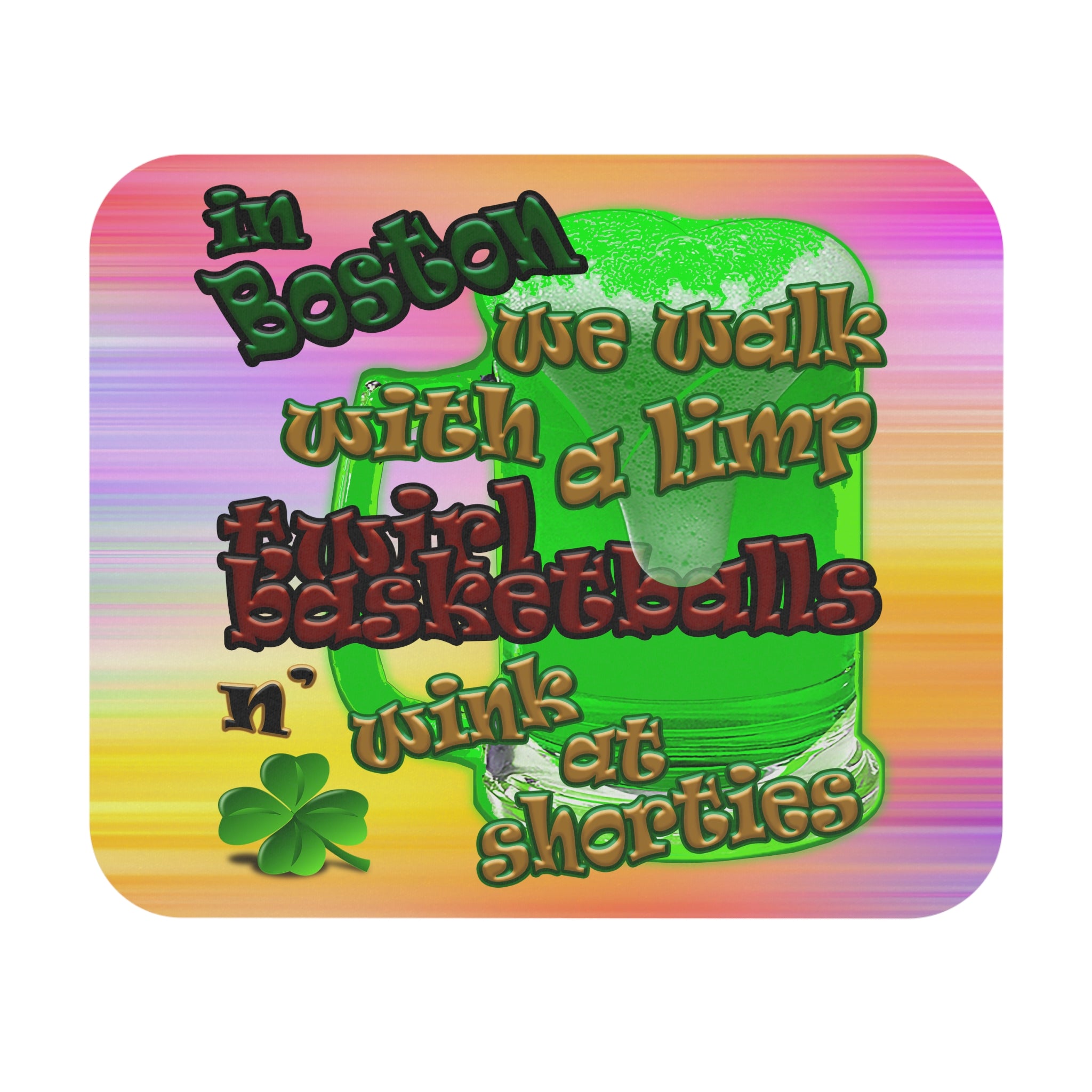 celtics logo - Mouse Pad (Rectangle) (color blur)
