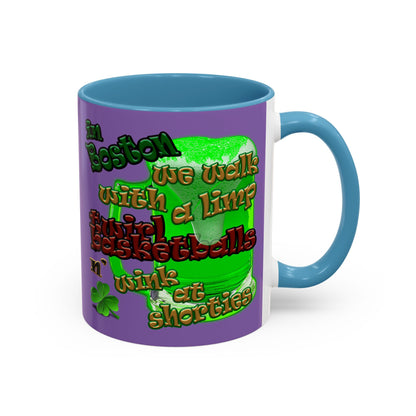 celtics logo - Accent Mug (light purple)