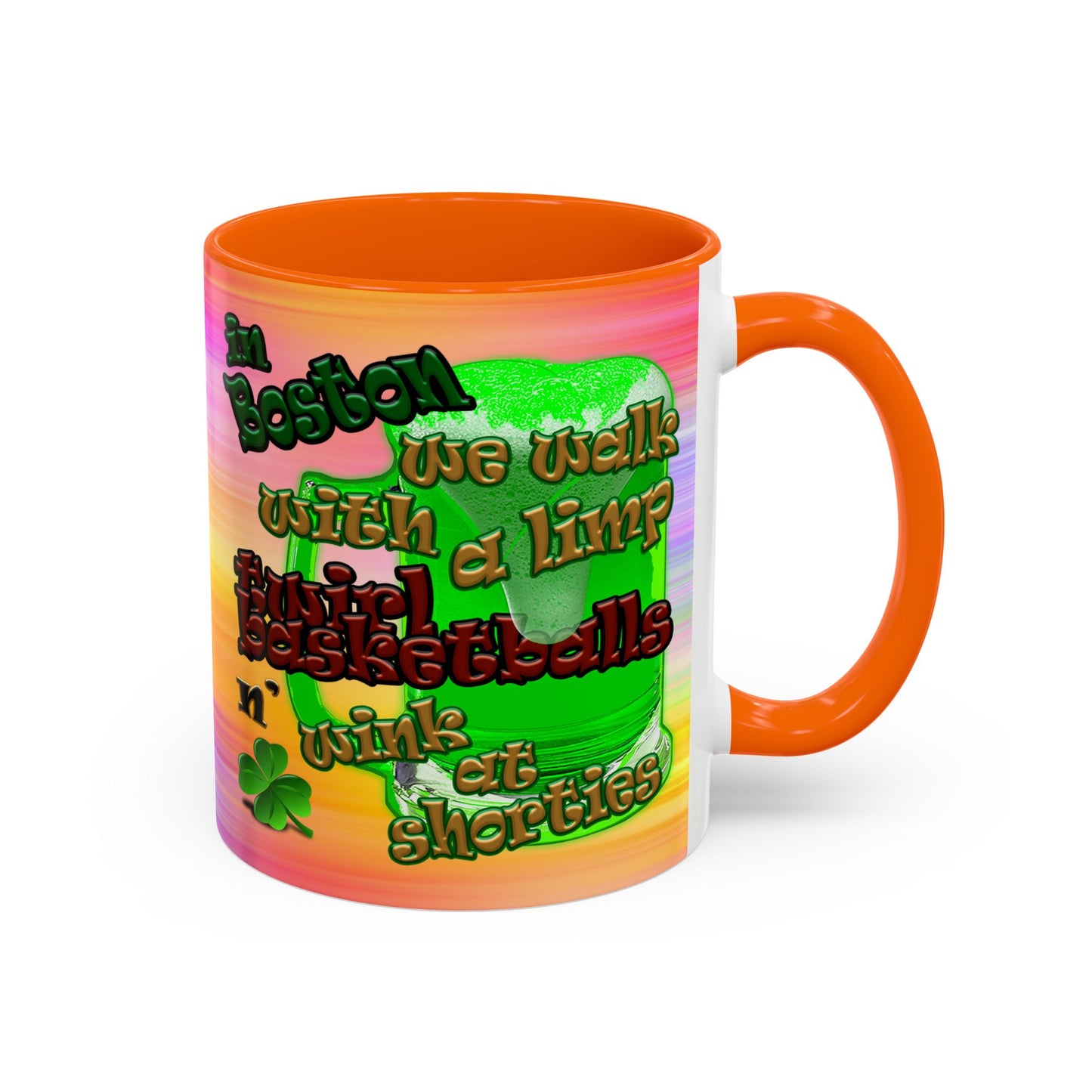 celtics logo - Accent Mug (color blur)
