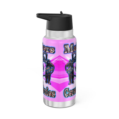 em cee squared - Gator Tumbler, 32oz (light blue-pink wave)