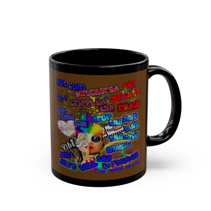 drop the beat - Black Mug (brown)