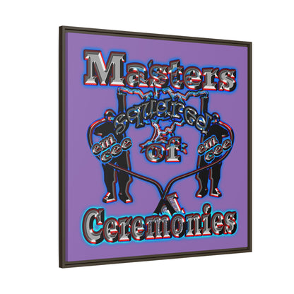 em cee squared - framed canvas art (light purple)