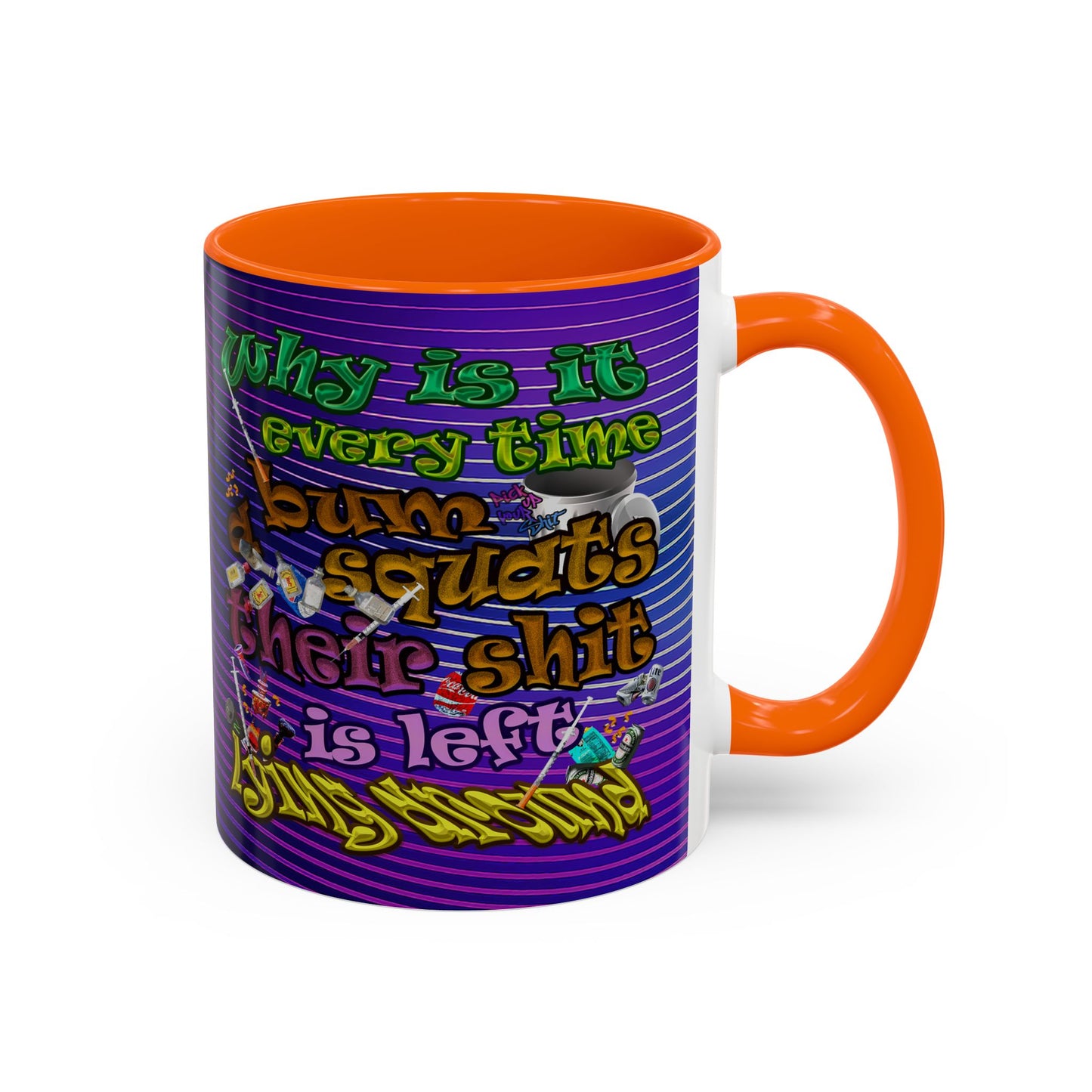 the bum's shit - Accent Mug (purple wave)