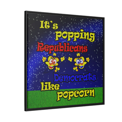 popping like popcorn - framed canvas art ('snoops' background)