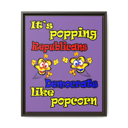 popping like popcorn - framed canvas art (light purple)