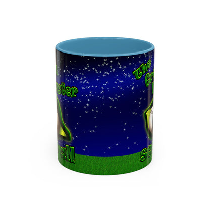 green monster - Accent Mug ('snoops' background)