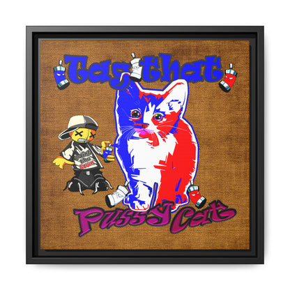 tag that - framed canvas art (brown papyrus)
