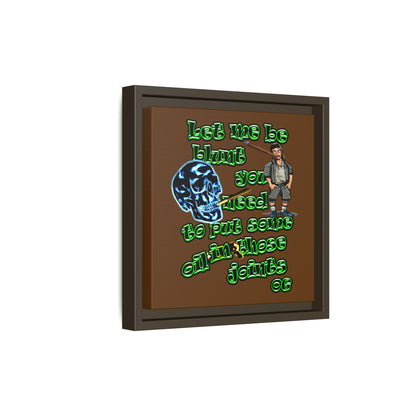og - framed canvas art (brown)