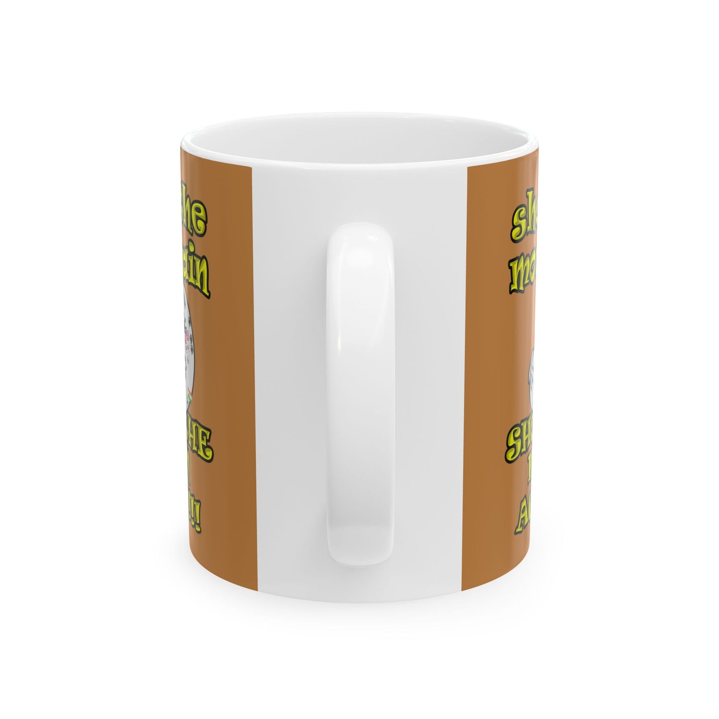 shoot the moon again - White Mug (light brown)
