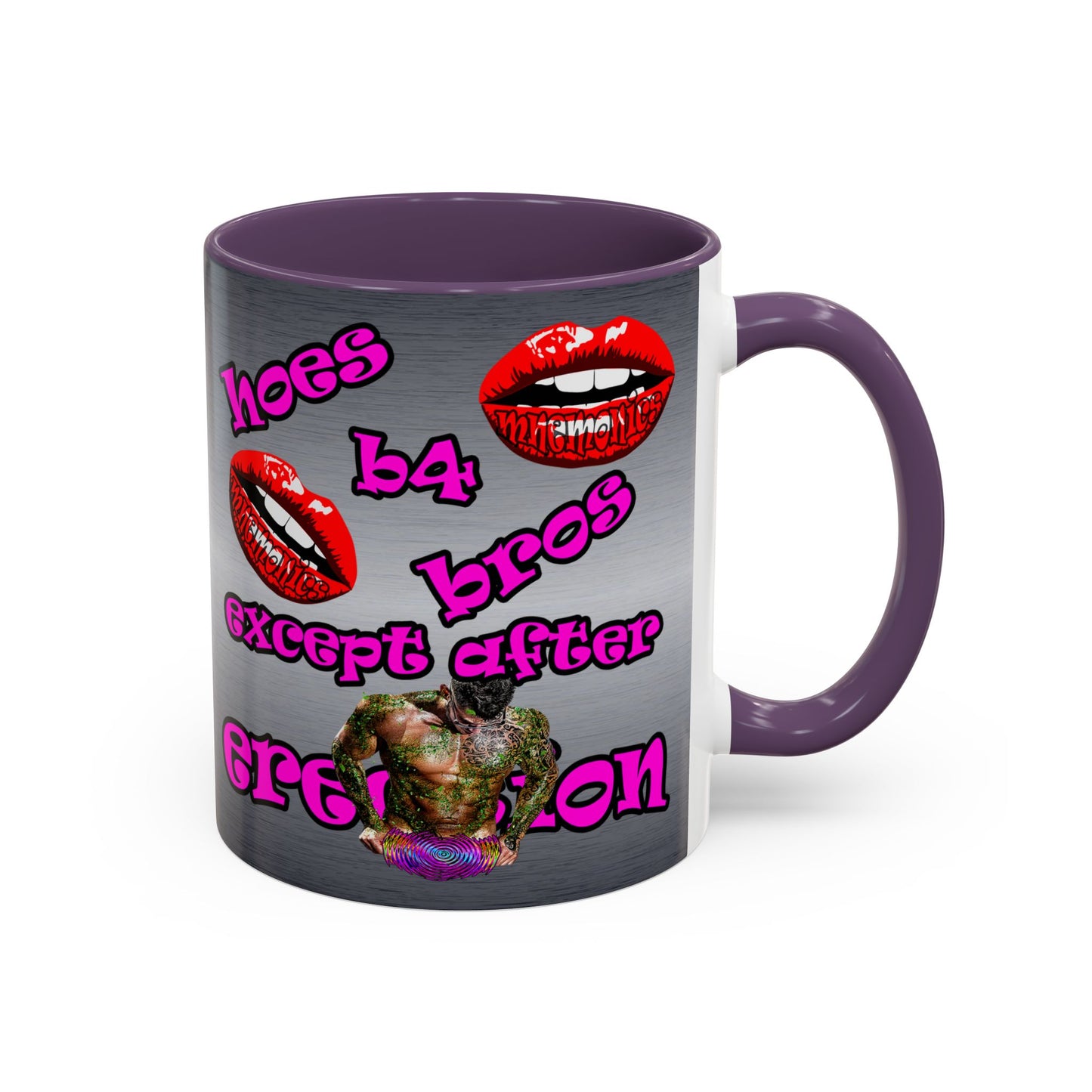 hoes b4 bros - Accent Mug (brushed nickel)