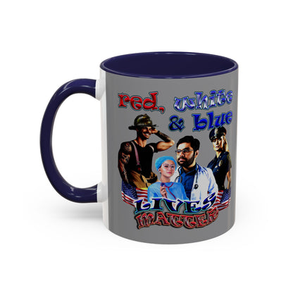 rw&b lives matter - Accent Mug (grey)