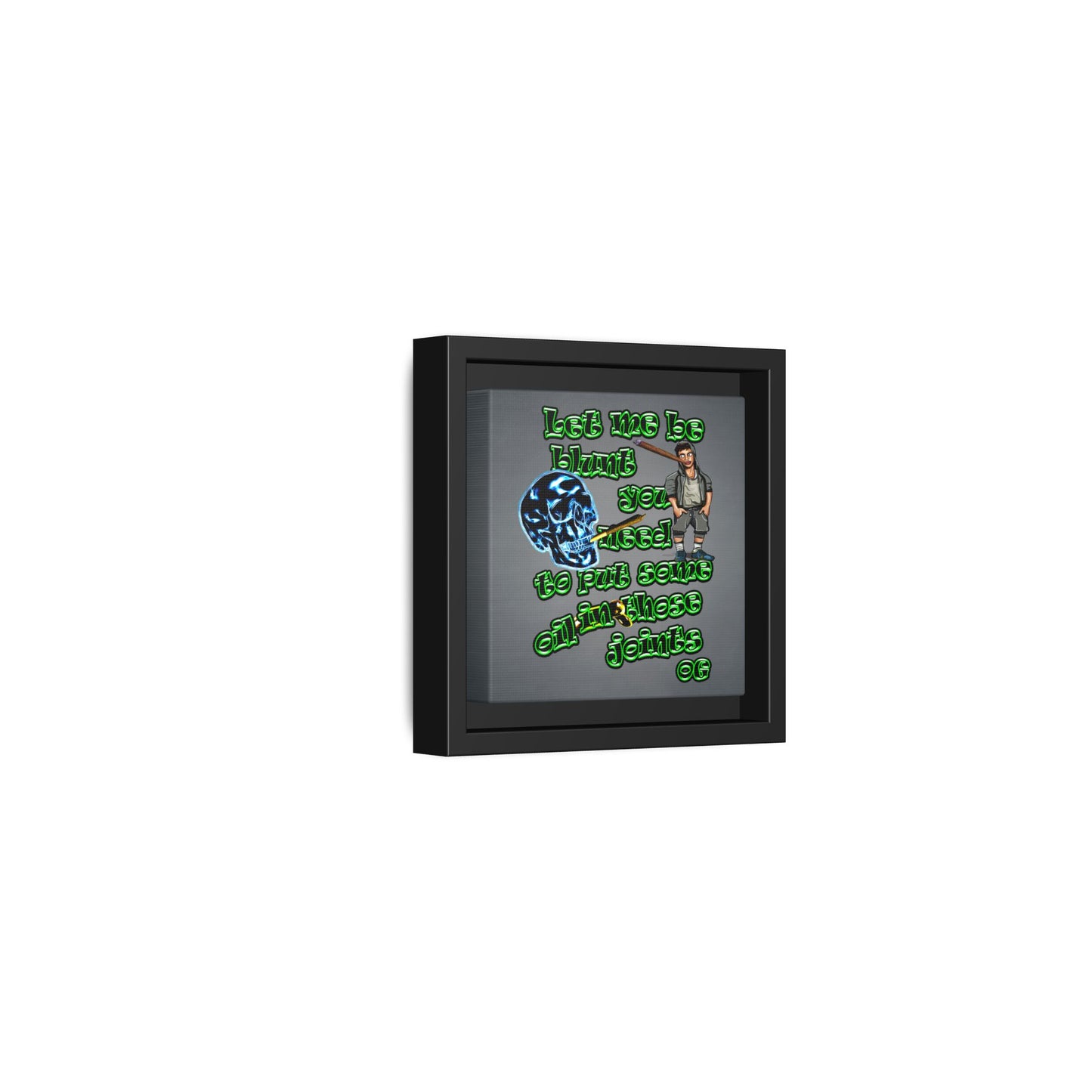 og - framed canvas art (grey-light grey)