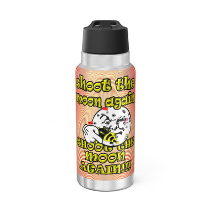 shoot the moon again - Gator Tumbler, 32oz  (yellow-orange wave)