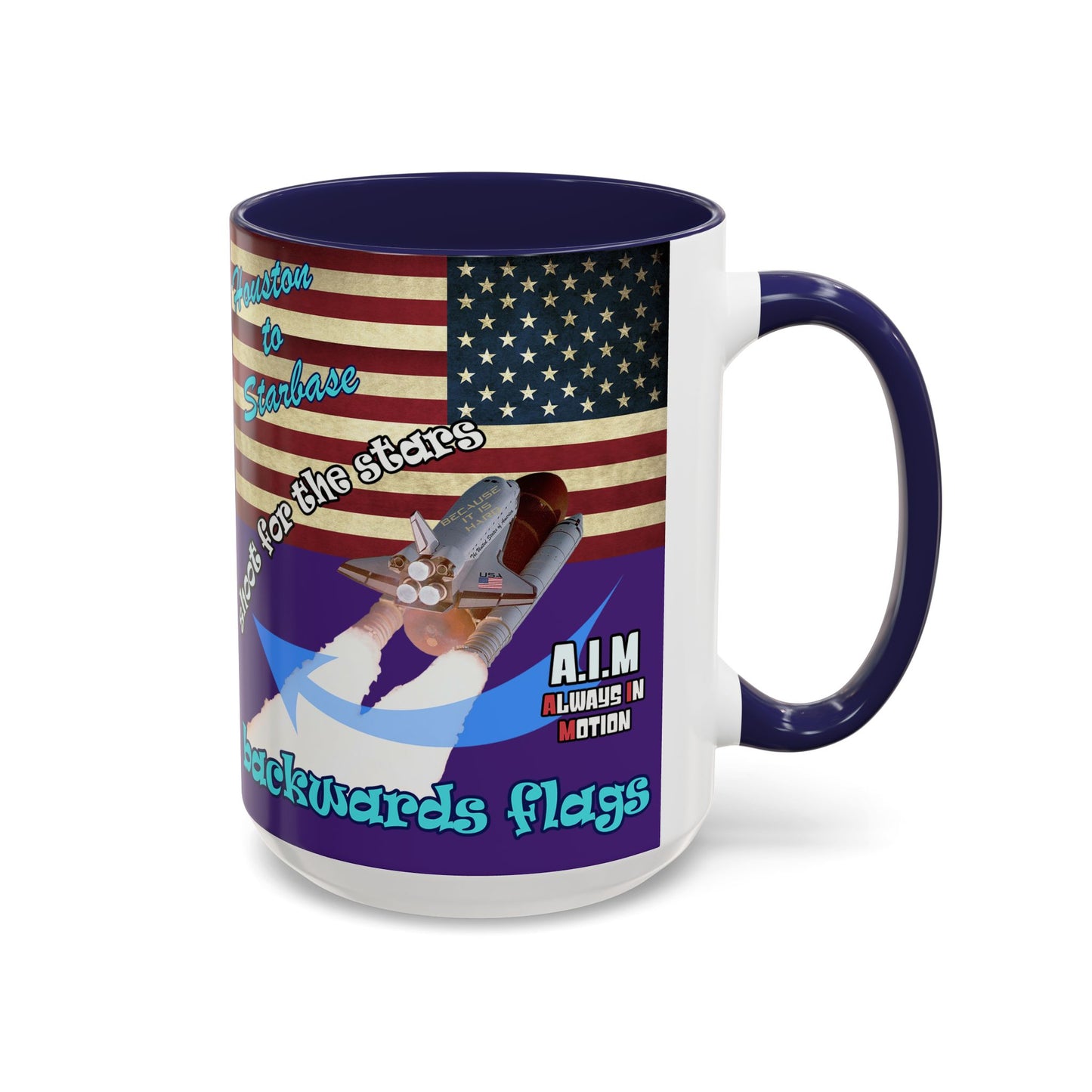shoot for the stars - Accent Mug (purple)