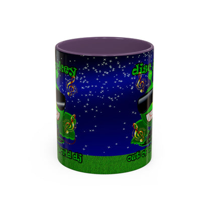 disc jockey - Accent Mug ('snoops' background)