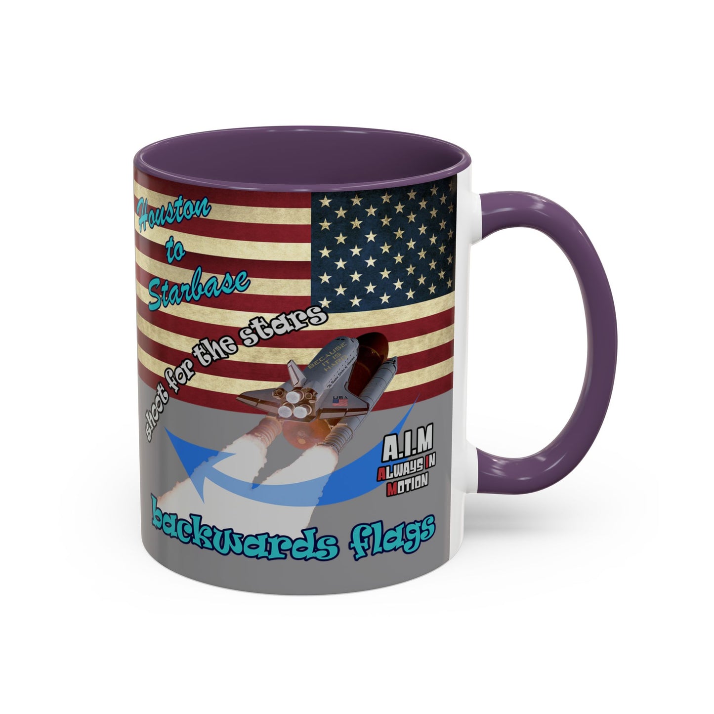 shoot for the stars - Accent Mug (grey)