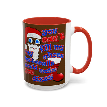 santa's shoes - Accent Mug (brown)