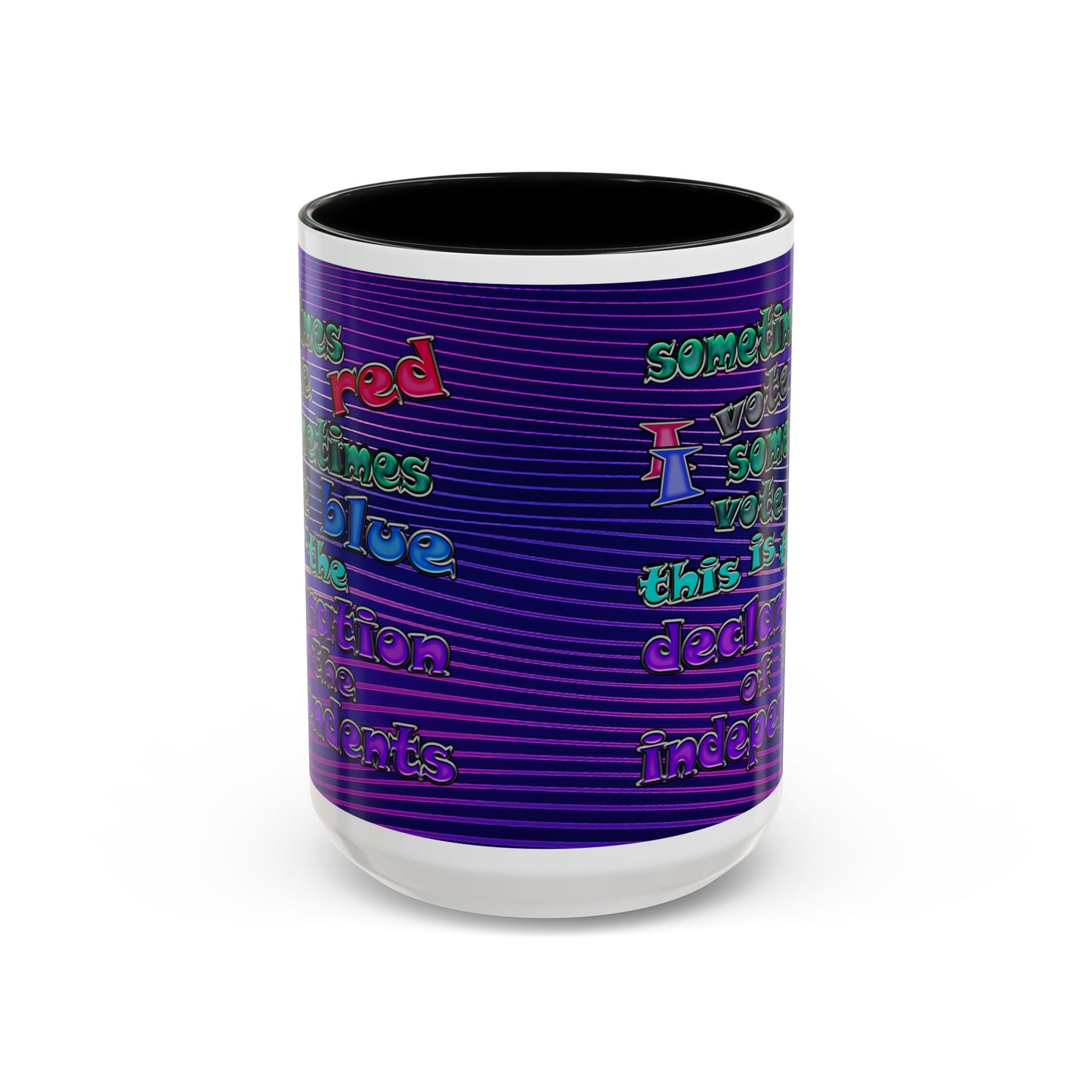 declaration of the independents - Accent Mug (purple wave)
