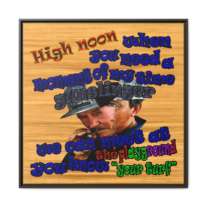 high noon - framed canvas art (butterscotch wood finish)