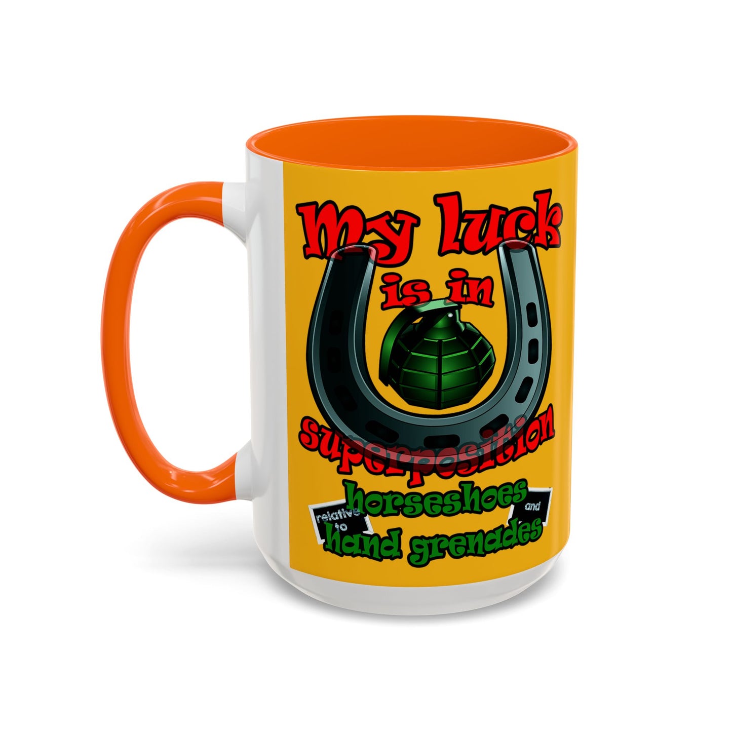 my luck - Accent Mug (yellow)