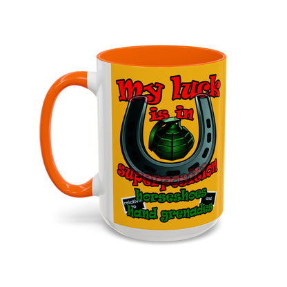 my luck - Accent Mug (yellow)