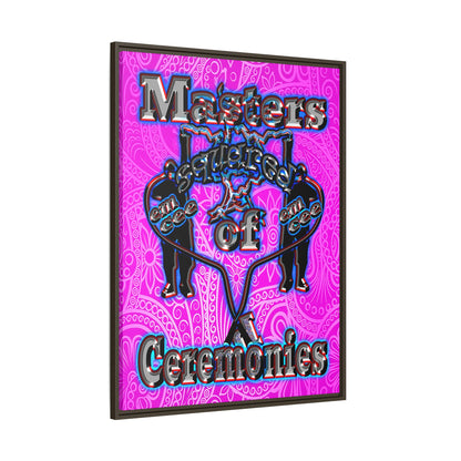 em cee squared - framed canvas art (pink swirl)