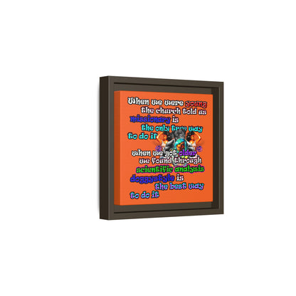 doggystyle - framed canvas art (orange)