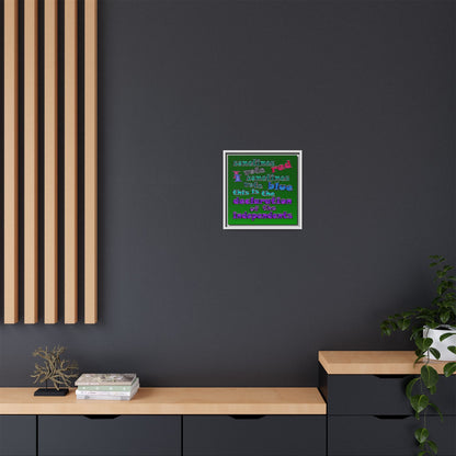 declaration of the independents - framed canvas art (logo green)