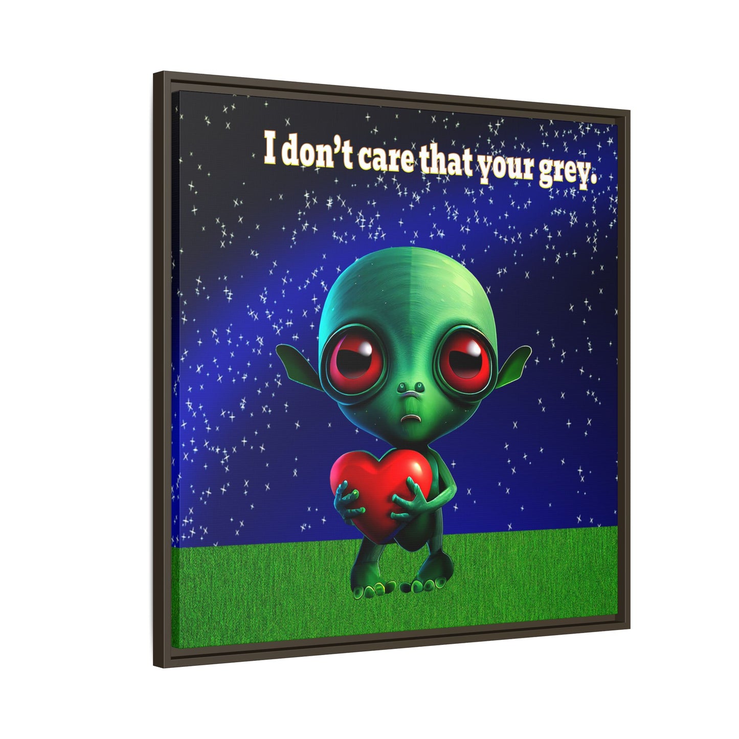 I don't care that your grey - framed canvas art ('snoops' background)