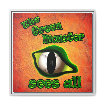 green monster - framed canvas art (burnt orange)