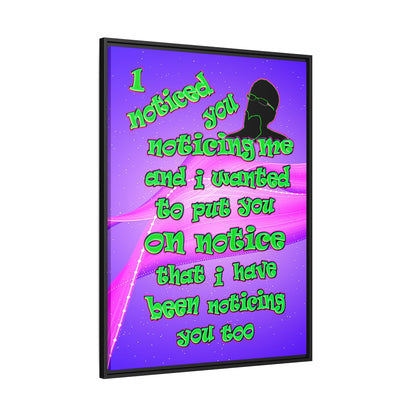 noticed you noticing - framed canvas art (purple-pink wave)