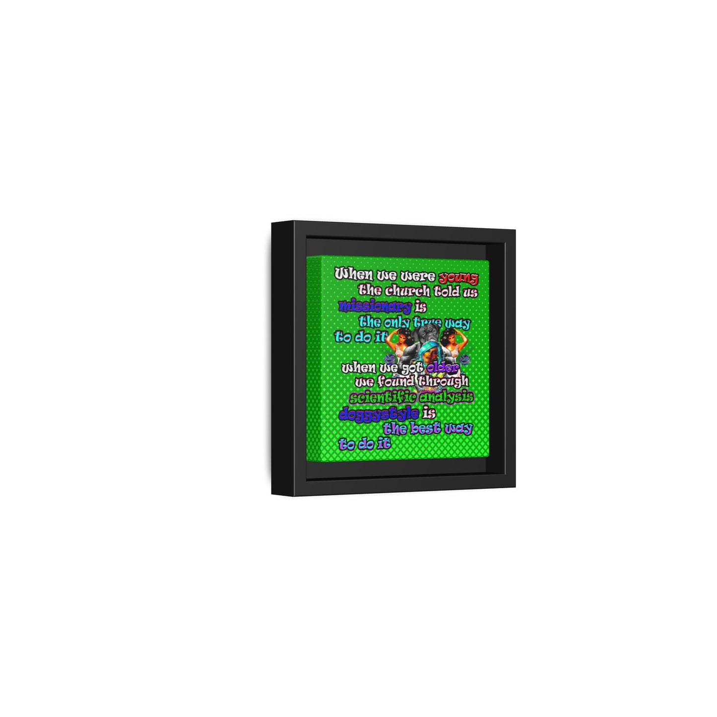 doggystyle - framed canvas art (logo green)
