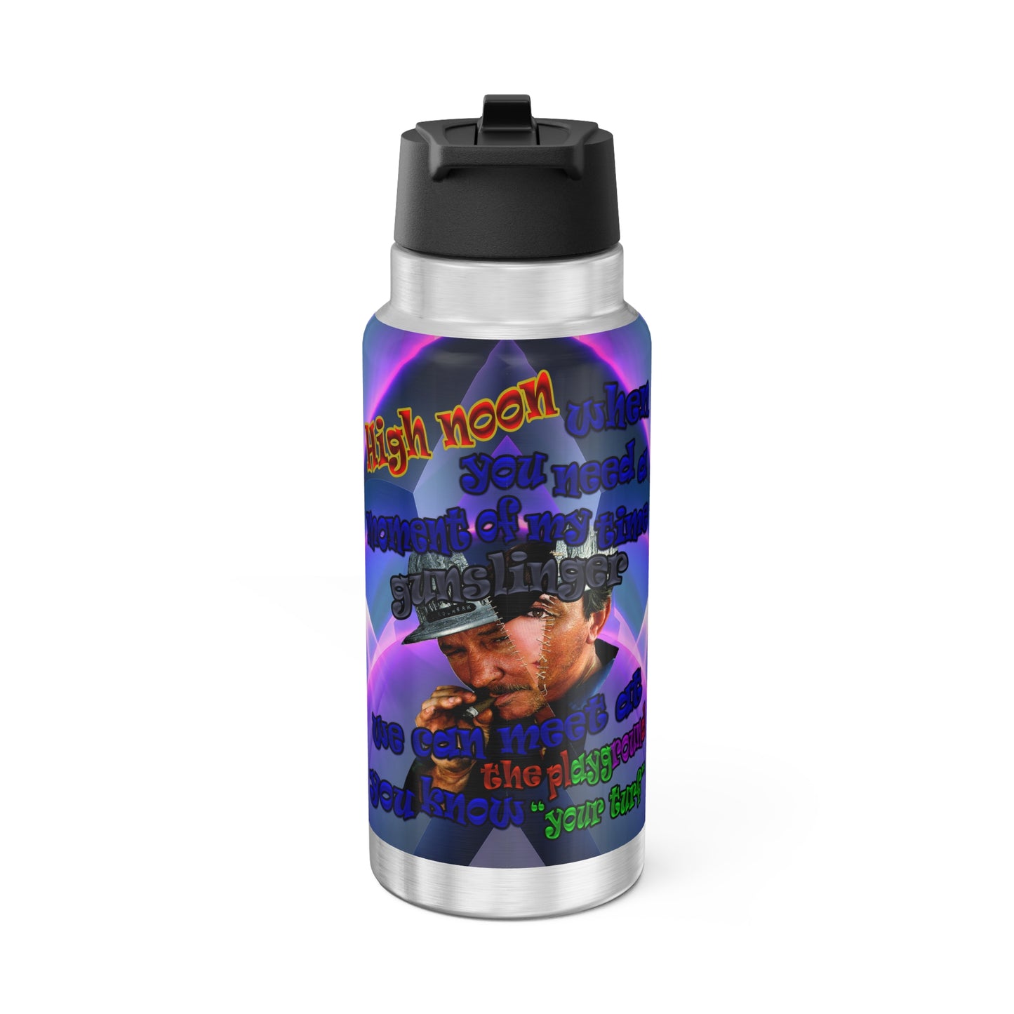 high noon - Gator Tumbler, 32oz  (grey-pink wave)