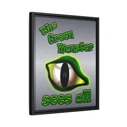 green monster - framed canvas art (brushed nickel)