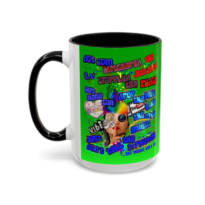 drop the beat - Accent Mug (logo green)