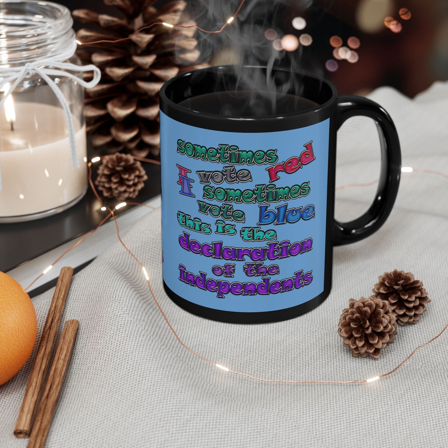 declaration of the independents - Black Mug (light blue)