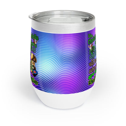 christmas spirits of boston - Chill Wine Tumbler (purple wave)