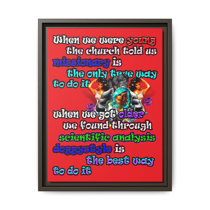 doggystyle - framed canvas art (red)