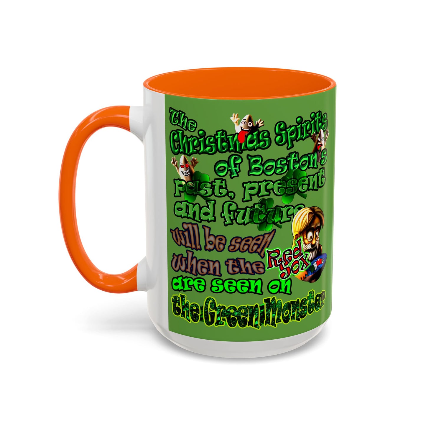 christmas spirits of boston - Accent Mug (green)