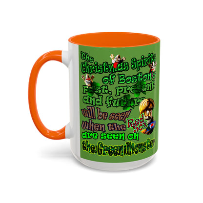 christmas spirits of boston - Accent Mug (green)